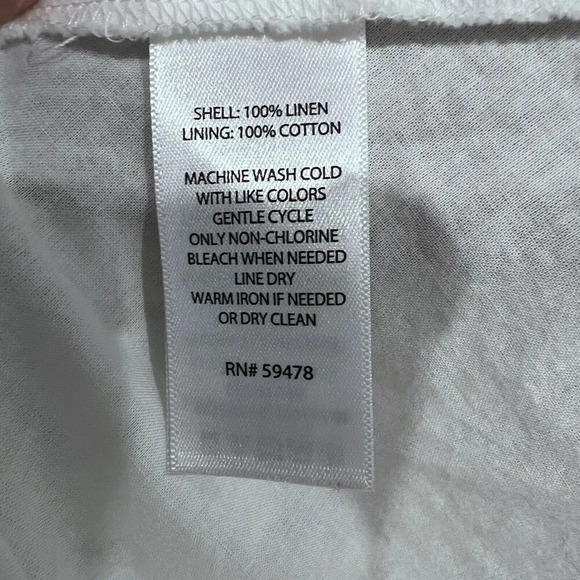 Cynthia‎ Rowley Shift Dress Womens Blue White Linen Bohemian - Picture 10 of 12